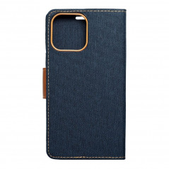 Apple iPhone 13 Pro Max Wallet Cases CANVAS Book Navy blue 