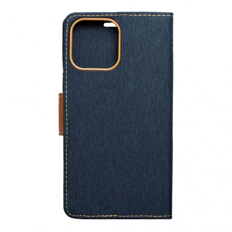 Apple iPhone 13 Pro Max Wallet Cases CANVAS Book Navy blue