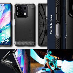 XIAOMI Redmi Note 13 5G Case Spigen Armor Carbon Fibre, Elegant  Black