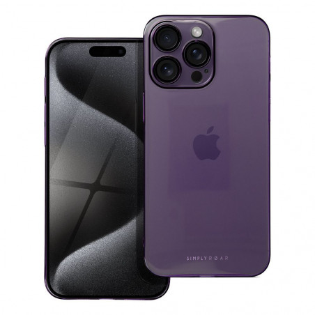 Apple iPhone 15 Pro Max Case Roar Pure Simple Fit  Purple 