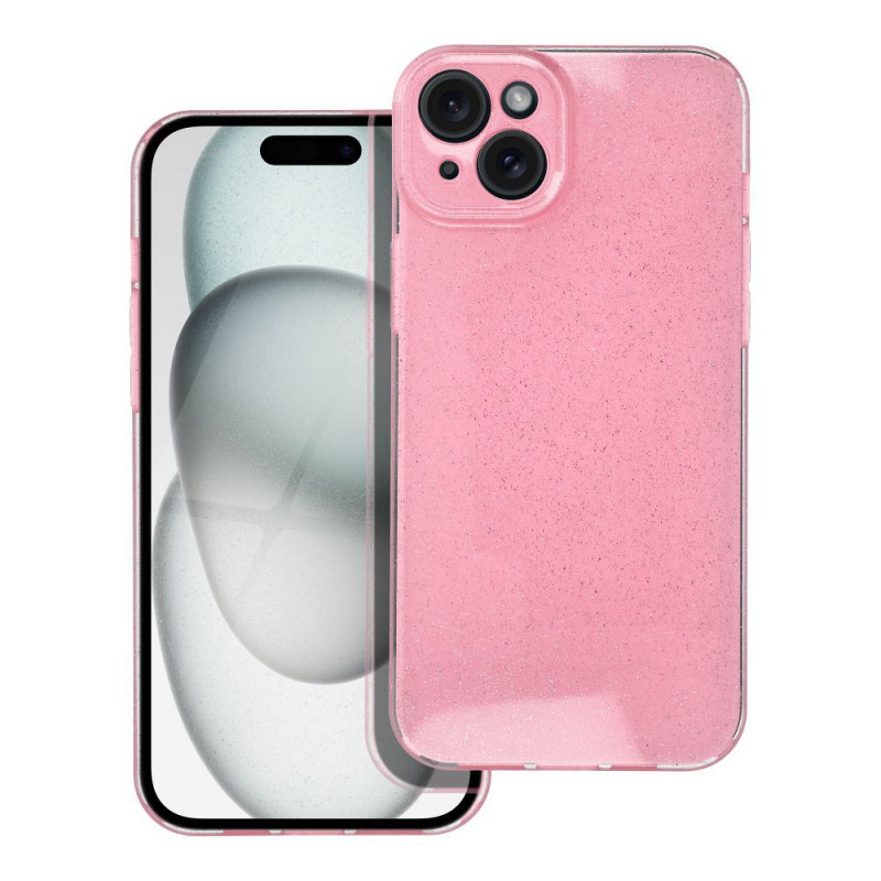 Apple iPhone 15 Plus Case CLEAR 2mm BLINK Pink 