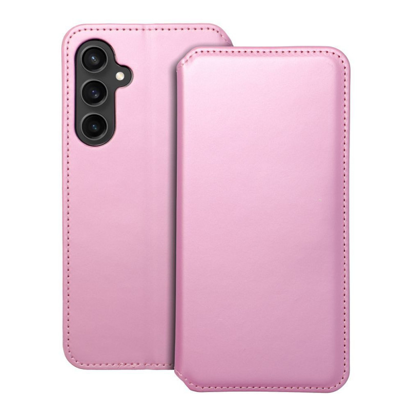 Samsung Galaxy S23 FE Wallet Cases Dual Pocket book Light pink 