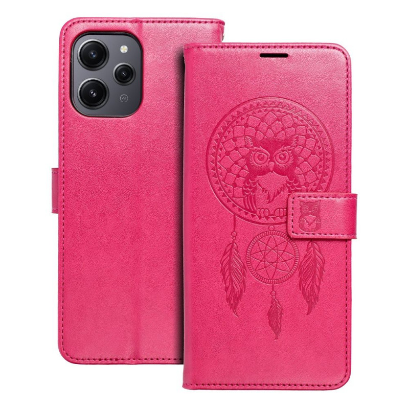 XIAOMI Redmi 12 Wallet Cases MEZZO Book Dreamcatcher  Magenta 