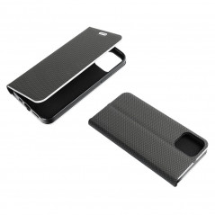 Apple iPhone 15 Pro Wallet Cases LUNA Book Carbon Carbon Fibre, Elegant  Black 