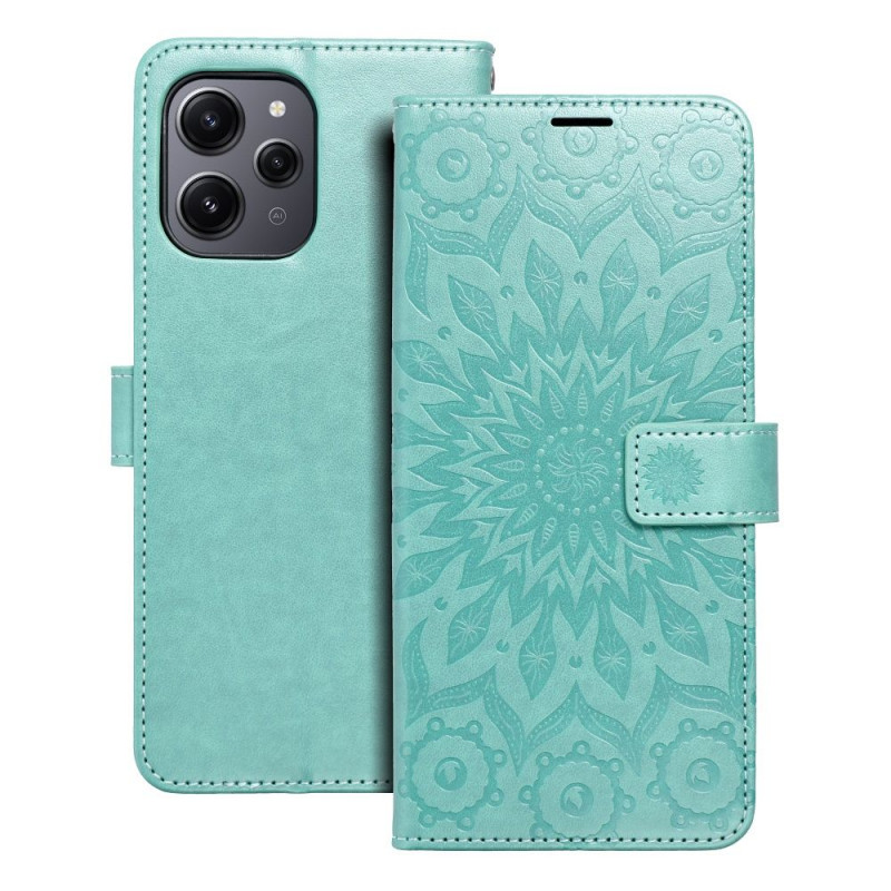 XIAOMI Redmi 12 Wallet Cases MEZZO Book Mandala  Green 