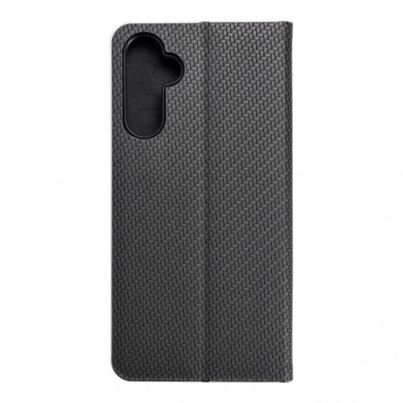 Samsung Galaxy A34 Wallet Cases LUNA Book Carbon Carbon Fibre, Elegant  Black 