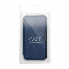 Apple iPhone 15 Pro Wallet Cases Razor Book Carbon Fibre, Carbon pattern  Blue 