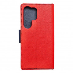 Samsung Galaxy S24 ULTRA Wallet Cases Fancy Book Red / Navy 