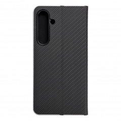 Samsung Galaxy S24 PLUS Wallet Cases LUNA Book Carbon Carbon Fibre, Elegant  Black 