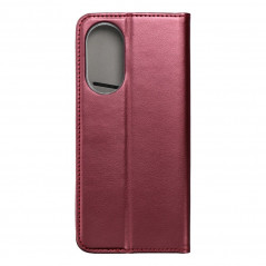 Oppo A58 Wallet Cases Smart Magneto book Burgundy 