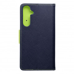 Samsung Galaxy A35 Wallet Cases Fancy Book Navy / Lime 