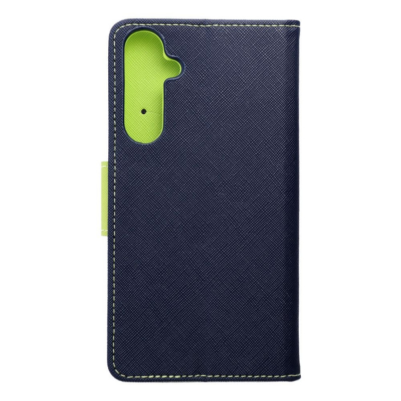 Samsung Galaxy A35 Wallet Cases Fancy Book Navy / Lime 