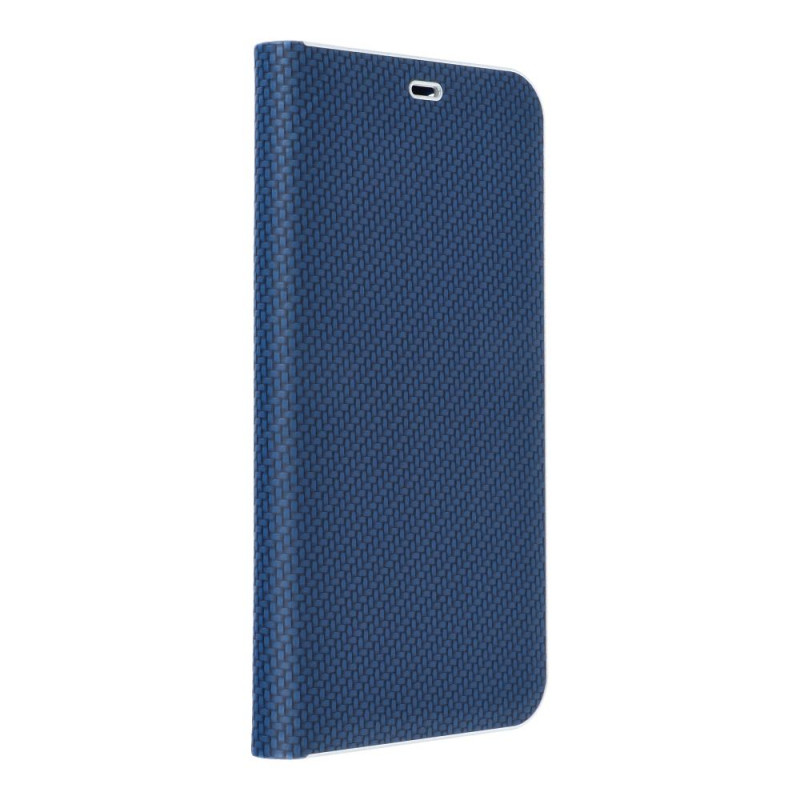 Samsung Galaxy A15 5G Wallet Cases LUNA Book Carbon Carbon Fibre, Elegant  Blue 