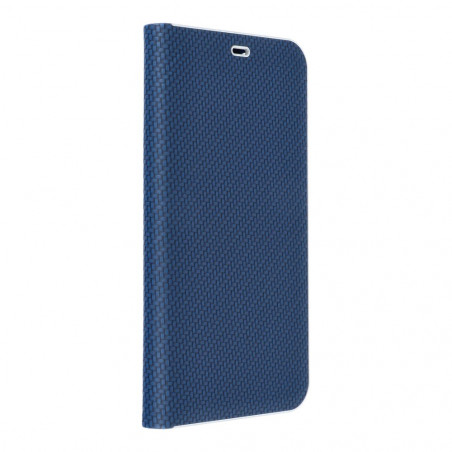 Samsung Galaxy A15 5G Wallet Cases LUNA Book Carbon Carbon Fibre, Elegant  Blue 