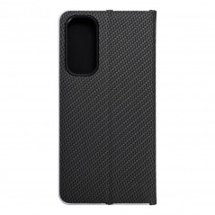 Samsung Galaxy A25 5G Wallet Cases LUNA Book Carbon Carbon Fibre, Elegant  Black 