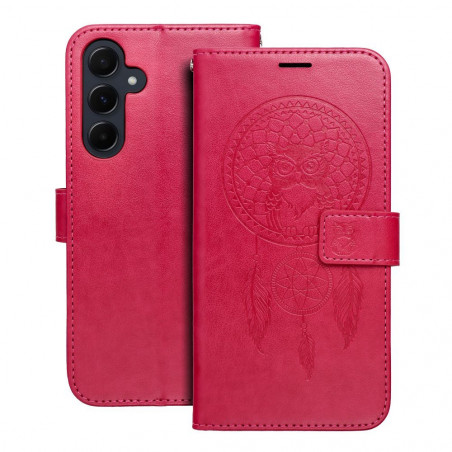 Samsung Galaxy A55 Wallet Cases MEZZO Book Dreamcatcher  Magenta 