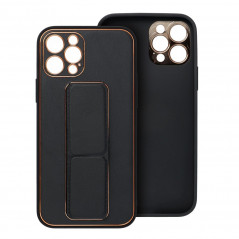 Samsung Galaxy S24 Case LEATHER Case Kickstand Black 