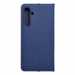 Samsung Galaxy S23 FE Wallet Cases LUNA Book Carbon Carbon Fibre, Elegant  Blue 