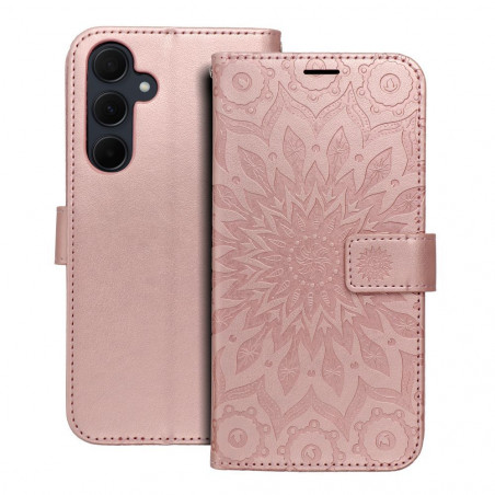 Samsung Galaxy A35 Wallet Cases MEZZO Book Mandala  Rose gold 