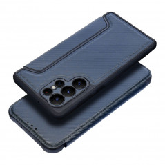 Samsung Galaxy A55 Wallet Cases Razor Book Carbon Fibre, Carbon pattern  Blue 