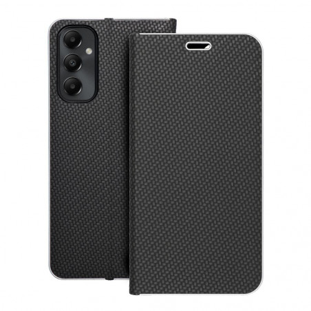 Samsung Galaxy A05s Wallet Cases LUNA Book Carbon Carbon Fibre, Elegant  Black 