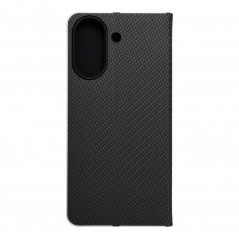 XIAOMI Redmi 13C Wallet Cases LUNA Book Carbon Carbon Fibre, Elegant  Black 