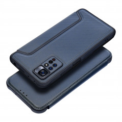 XIAOMI Redmi 13C Wallet Cases Razor Book Carbon Fibre, Carbon pattern  Blue