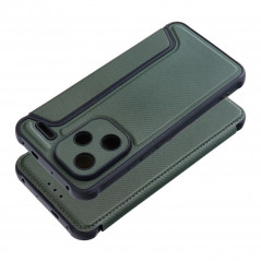 XIAOMI Redmi Note 13 Pro Plus 5G Wallet Cases Razor Book Carbon Fibre, Carbon pattern  Dark green 