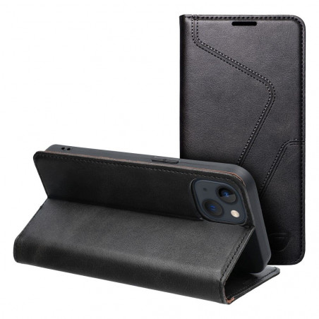 Apple iPhone 13 Wallet Cases Forcell F-PROTECT RFID Blocker Book Elegant  Black