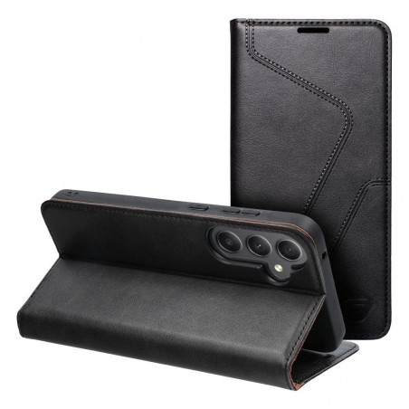 Samsung Galaxy A35 Wallet Cases Forcell F-PROTECT RFID Blocker Book Elegant  Black