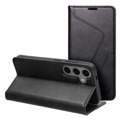 Samsung Galaxy S24 Wallet Cases Forcell F-PROTECT RFID Blocker Book Elegant  Black