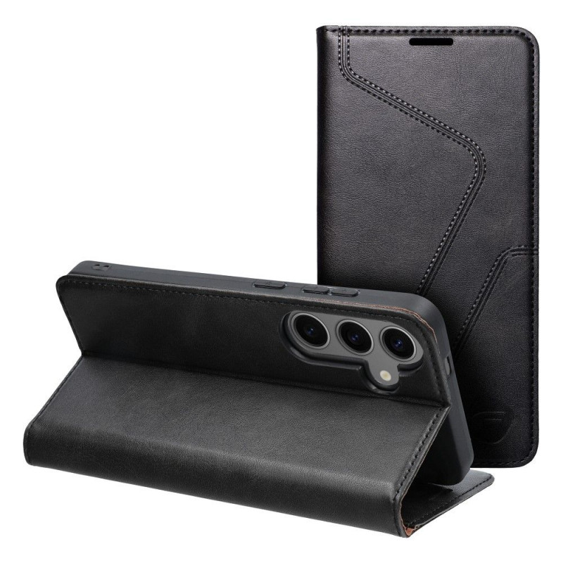 Samsung Galaxy S24 PLUS Wallet Cases Forcell F-PROTECT RFID Blocker Book Elegant  Black 