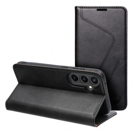 Samsung Galaxy S24 Wallet Cases Forcell F-PROTECT RFID Blocker Book Elegant  Black 