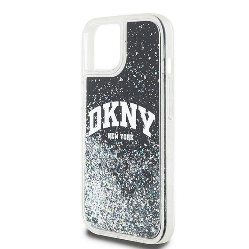 Apple iPhone 11 Case DKNY Liquid Glitters Arch Logo Black 