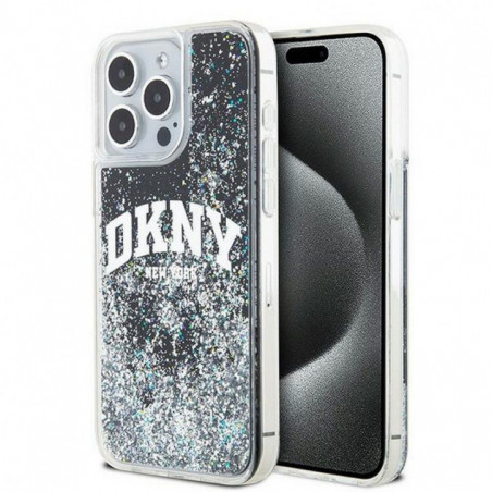 Apple iPhone 13 Pro Max Case DKNY Liquid Glitters Arch Logo Black