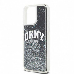 Apple iPhone 13 Pro Max Case DKNY Liquid Glitters Arch Logo Black 