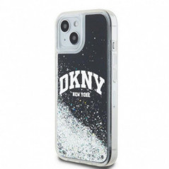 Apple iPhone 14 Case DKNY Liquid Glitters Arch Logo Black