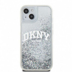 Apple iPhone 15 Case DKNY Liquid Glitters Arch Logo White 