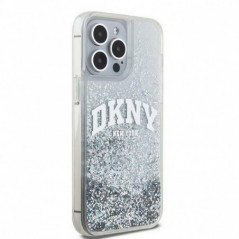 Apple iPhone 15 Pro Case DKNY Liquid Glitters Arch Logo White 