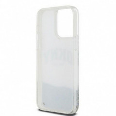 Apple iPhone 15 Pro Max Case DKNY Liquid Glitters Arch Logo White 