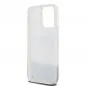 Apple iPhone 15 Pro Max Case DKNY Liquid Glitters Arch Logo White 