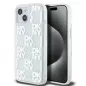 Apple iPhone 15 Case DKNY Liquid Glitters Checkered Pattern White 