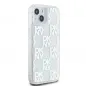 Apple iPhone 15 Case DKNY Liquid Glitters Checkered Pattern White 