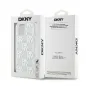 Apple iPhone 15 Case DKNY Liquid Glitters Checkered Pattern White 