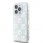 Apple iPhone 15 Pro Case DKNY Liquid Glitters Checkered Pattern White 