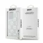 Apple iPhone 15 Pro Case DKNY Liquid Glitters Checkered Pattern White 