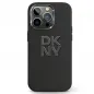 Apple iPhone 15 Case DKNY Silicone Stack Metal Logo Black 