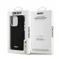 Apple iPhone 14 Pro Case DKNY Silicone Horizontal Metal Logo MagSAFE  Black 