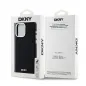 Apple iPhone 15 Pro Max Case DKNY Silicone Horizontal Metal Logo MagSAFE  Black 