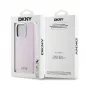 Apple iPhone 14 Pro Case DKNY Silicone Horizontal Metal Logo MagSAFE  Pink 